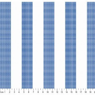 Tecido Fio Tinto Listrado L330 cor - 1101 (Azul Persia)